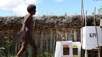 Begini suasana pemungutan suara di Wamena, Papua. ANTARA FOTO/Yusran Uccang.