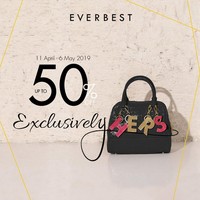 Anda yang memfavoritkan sepatu keluaran Everbest juga bisa mendapati opsi-opsi diskon. Di Grand Indonesia, brand itu juga menawarkan diskon hingga 50%. Jika belum sempat ke mal hari ini, penawaran menarik tersebut berlaku sampai 6 Mei 2019. Foto: Instagram