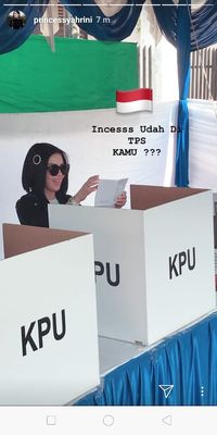 Curhat Kaki Luka Ketiban Lemari, Incess Syahrini Tetap Semangat Nyoblos