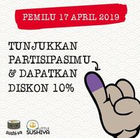 Usai Nyoblos Bisa Nikmati Promo Makan Sushi di Sini