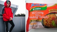 Duh, jangan ngiler ya ngeliat baju Atta kali ini. Habis mirip Mi Goreng Rasa Dendeng Balado sih hihi. Foto: Twitter AgamaIndomie/ayik_ms