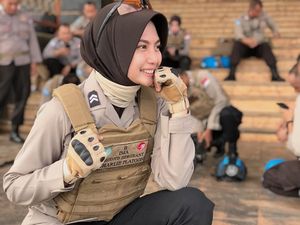 Cantiknya Polwan Berhijab Briptu Imah, Bikin Netizen Auto Ingin Dilindungi