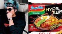 Pemilik 14 juta subscribers di YouTube ini sedang pamer pose cool. Dari tampilannya kali ini, ia mirip Mi Goreng Rasa Ayam Geprek yang Hype Abis! Foto: Twitter AgamaIndomie/ayik_ms