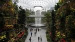 Keren! Ada Air Terjun Di Tengah Bandara Changi Singapura