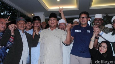 Didampingi Sandiaga, Prabowo Deklarasi untuk Ketiga Kalinya
