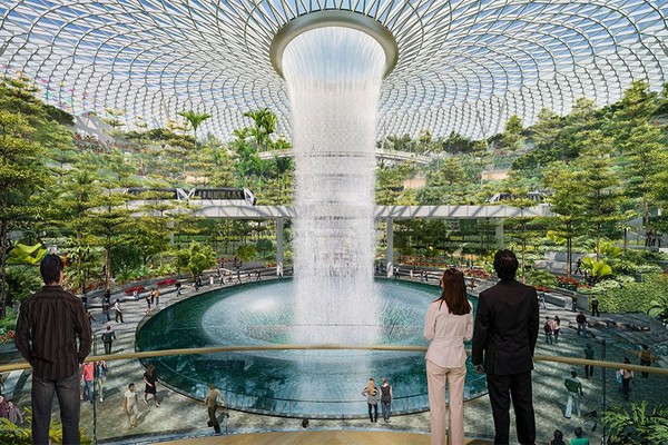 Air Terjun Indoor Tertinggi di Dunia Ada di Singapura