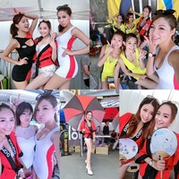 Hebbe Cheng juga sering kali berpose dengan teman sesama SPG yang tak kalah cantik darinya. Pemandangan seperti itu pasti disenangi para pria. Foto: Instagram @hebbe820