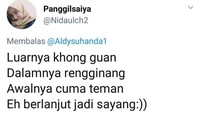 Siapa yang kisah cintanya seperti ini? Luarnya Khong Guan, dalamnya rengginang, awalnya cuma teman eh berlanjut jadi sayang. Duh! Foto: istimewa