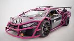 Gila! Lamborghini Huracan Ini Dibalut Besi Terali Warna Pink