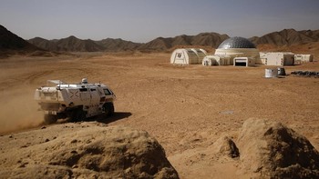 Fasilitas simulator itu dibangun China di Gurun Gobi. Lokasinya terletak 40 kilometer dari pusat kota Jinchang di provinsi Gansu, China. Thomas Peter/Reuters.