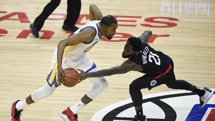 Golden State Warriors rebut gim ketiga atas LA Clippers (Kelvin Kuo-USA TODAY Sports)