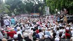 Sorak Sorai Pendukung di Acara Syukuran Klaim Kemenangan Prabowo