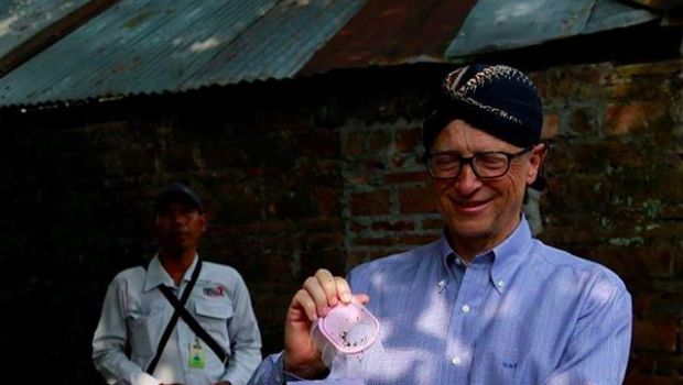 Bill Gates saat berkunjung ke Indonesia,