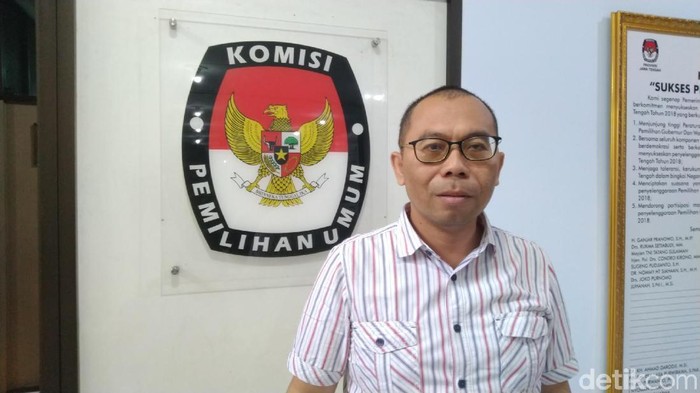 Komisioner KPU Jateng, Paulus Widiyantoro, Semarang, Sabtu (20/4/2019).