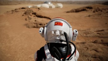 Penampakan Gurun Gobi yang berdebu dan berbatu terlihat mirip dengan permukaan Mars. Foto: Reuters