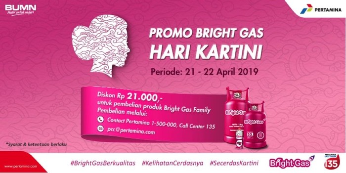 Hari Kartini, Pertamina Persembahkan Diskon Bright Gas Rp 21 Ribu