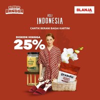 Blanja.com juga tak ingin ketinggalan memanjakan para pelanggan wanitanya. Di Hari Kartini, situs belanja tersebut memberikan diskon diskon hingga 25% pada sejumlah produk wanita, seperti busana, sepatu, hingga makanan yang merupakan produk asli Indonesia. (Foto: Dok. Instagram)