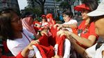 Potret Emak-emak Gelar Aksi Merajut Keberagaman Usai Pilpres 2019