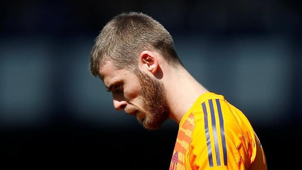 David De Gea merasa terpukul gawangnya kebobolan empat gol dari Everton. (