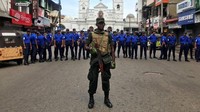 Saat ini Gereja St Anthony telah dijaga ketat oleh polisi dan tentara Sri Lanka. Reuters/Dinuka Liyanawatte.