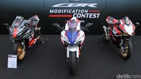 Begini tampang tiga Honda CBR yang memenangi kontes modifikasi ICE Day 2019 di Sentul, Bogor, Minggu (21/4/2019).