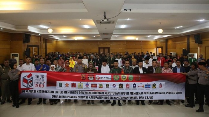 Deklarasi Damai Pascapencoblosan, Kapolres Bogor: Sudahi Permusuhan