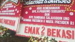 Penampakan Karangan Bunga di Kediaman Prabowo Subianto