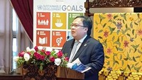 Menteri PPN/Kepala Bappenas Bambang Brodjonegoro menghadiri Breakfast Meeting “Sustainable Development Goals (SDGs) Investment Opportunities in Indonesia: Infrastructure and Social Sectors” yang diselenggarakan di New York, Amerika Serikat, Jumat (19/4). Foto: dok. Bappenas