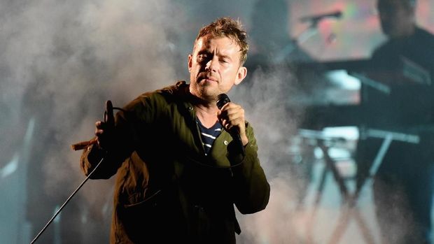 NEW YORK, NY - SEPTEMBER 16: Damon Albarn of Gorillaz performs onstage during the Meadows Music and Arts Festival - Day 2 at Citi Field on September 16, 2017 in New York City. (Photo by Nicholas Hunt/Getty Images)