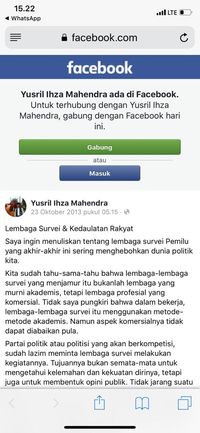 Tulisannya yang Kritik Lembaga Survei Beredar, Yusril: Itu Tahun 2013