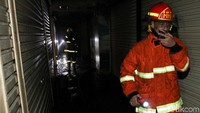Kepulan asap sudah tak terlihat di lokasi kebakaran Ruko Blok C, Pasar Tanah Abang, Jakarta Pusat.