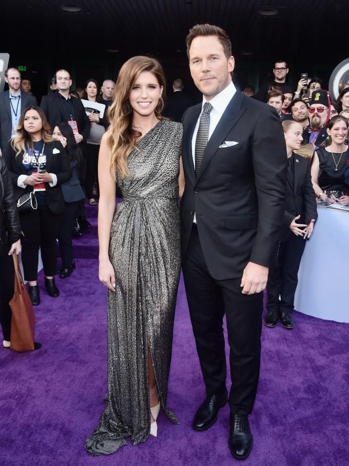 HOLLYWOOD, CA - APRIL 22:  Katherine Schwarzenegger and Chris Pratt attend Audi Arrives At The World Premiere Of Avengers: Endgame on April 22, 2019 in Hollywood, California.  (Photo by Joe Scarnici/Getty Images for Audi)