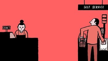 Mulai era self service. Foto: Jean Jullien