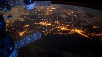 Fotografi wilayah pantai Atlantik di Amerika Serikat. Terlihat kota Virginia, Maryland dan Washington D.C. Foto: NASA