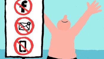 Arti kebebasan di era teknologi. Foto: Jean Jullien