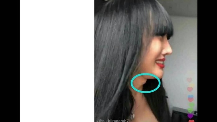 Netizen salah fokus ke tonjolan di leher Lucinta yang mirip jakun. Foto: (IG/taante_reempong_officiall) Netizen salah fokus ke tonjolan di leher Lucinta yang mirip jakun. Foto: (IG/taante_reempong_officiall)