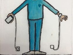 Ilustrasi Menohok Manusia Kecanduan Teknologi