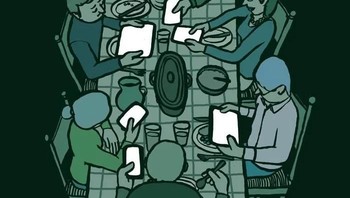 Suasana di meja makan. Foto: Jean Jullien