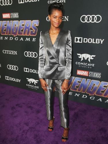 LOS ANGELES, CA - APRIL 22:  Letitia Wright attends the Los Angeles World Premiere of Marvel Studios' 