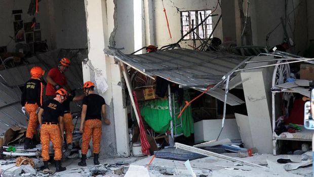 JUDI ONLINE Gedung empat lantai di Porac, Filipina rusak akibat gempa bumi
