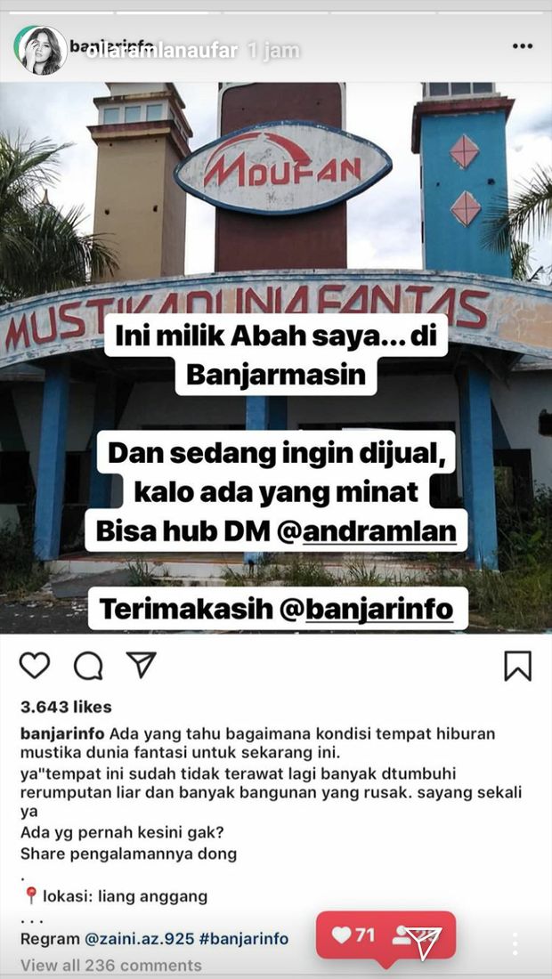 Tak Terurus Lagi, Wahana Rekreasi Milik Keluarga Olla Ramlan Ingin Dijual