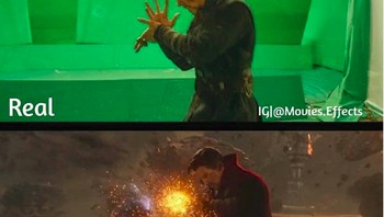 Green screen memang sangat berpengaruh untuk kebutuhan pembuatan film aksi seperti ini. (Foto: Instagram/movies.effects)
