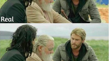 Adengan keluarga antara Thor, Loki, dan Odin. (Foto: Instagram/movies.effects)