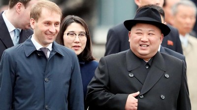 Ekspresi Kim Jong Un Saat Tiba di Rusia Untuk Bertemu Putin