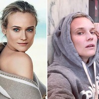 Diane Kruger dipercaya menjadi modeol kosmetik Chanel. Dalam sebuah foto yang diunggah di Instagram, terungkap penampilannya ketika sedang santai dengan hoodie. Foto: Instagram