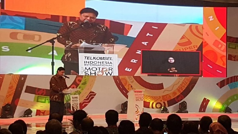 Menteri Perindustrian Airlangga Hartarto membuka IIMS 2019 Foto: Rangga Rahadiansyah Menteri Perindustrian Airlangga Hartarto membuka IIMS 2019 Foto: Rangga Rahadiansyah