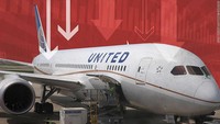 Maskapai United Airlines dari Amerika. Tiket murah sekali jalan ke Eropa itu tidak menguntungkan tetapi menambah total pendapatan penerbangan (CNN Travel)  