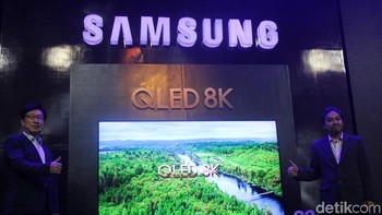 Sejumlah keunggulan teknologi juga diusung TV 8K Samsung itu. (Foto: Rifkianto Nugroho/detikINET)