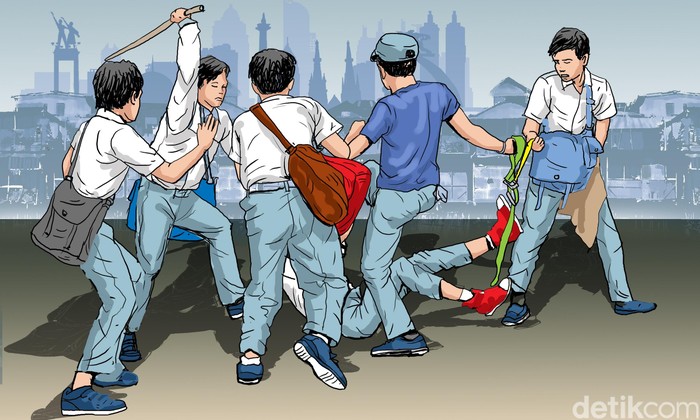 perkelahian antar anak sma
