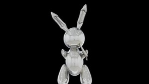 Jeff Koons terkenal banget bikin patung yang bentuknya sama seperti balon. Salah satu patungnya yang berbentuk kelinci dan dibuat pada 1986 silam berhasil dilelang di Balai Lelang Christies New York dengan angka Rp 1,3 triliun pada 2019. Foto: Christies/ Istimewa